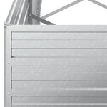 vidaXL Lit surélevé de jardin 320x80x77 cm Acier galvanisé Argenté