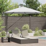 vidaXL Parasol banane à mât déporté Couleur sable 294 x 294 x 248 cm