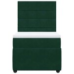 vidaXL Sommier à lattes de lit avec matelas Vert foncé 90x200 cm