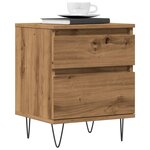 vidaXL Table de chevet chêne artisanal 40x35x50 cm bois d’ingénierie
