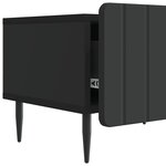 vidaXL Meuble TV avec tiroir Noir 147 x 34 5 x 32 cm Bois d'ingénierie