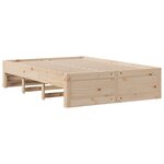 vidaXL Cadre de lit sans matelas avec tiroirs 140x190 cm bois de pin