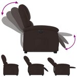 vidaXL Fauteuil inclinable électrique marron foncé tissu
