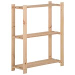 vidaXL Étagère de stockage 3 niveaux 60x28 5x90 cm Bois de pin massif