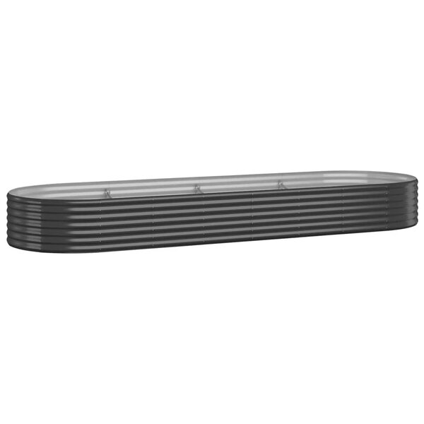vidaXL Lit surélevé de jardin Acier galvanisé Anthracite