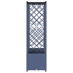 vidaXL Lit Élevé avec Treillis et Toit Gris 202 x 40 x 136 cm PP