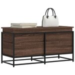 vidaXL Boîte de rangement avec couvercle chêne marron bois ingénierie