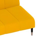 vidaXL Canapé-lit 2 places jaune velours