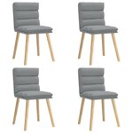 vidaXL Chaises à manger lot de 4 gris clair tissu