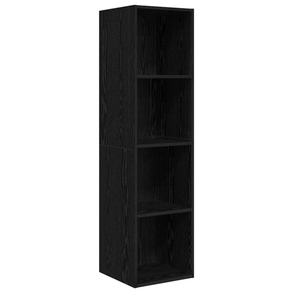 vidaXL Ensemble meuble TV Montage mural Chêne noir 37 x 37 x 142 5 cm