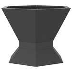 vidaXL Braise Noir 50 x 50 x 40 cm Acier laminé à froid