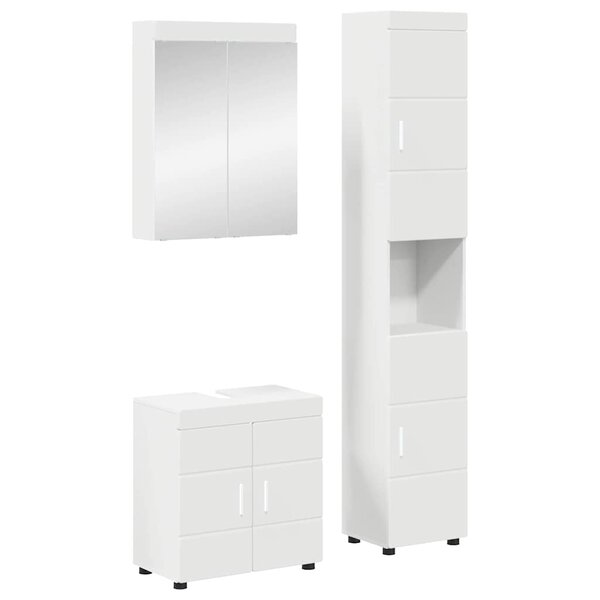 vidaXL Ensemble de mobilier de salle de bain avec étagère TULUM Blanc