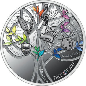 Pièce de monnaie en Argent 1 Dollar g 17.50 Millésime 2026 TREE OF ART (PRÉCOMMANDE)