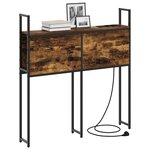 vidaXL Headboard de Rangement avec Station de Charge Chêne fumé 100 cm