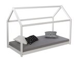 Lit cabane enfant 80 x 160 cm blanc
