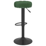 vidaXL Tabourets de bar lot de 2 vert foncé velours