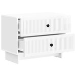 vidaXL Cabinet de chevet Blanc brillant 62 x 34 5 x 47 5 cm