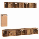 vidaXL Ensemble meuble TV 6 Pièces Bois ancien Standard Moyen