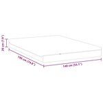 vidaXL Matelas Blanc et Gris 140 x 190 cm Ressort ensaché