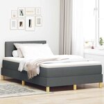 vidaXL Lit à Tiroir avec Matelas Gris Foncé 120x190 cm Tissu