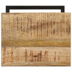 vidaXL Tables d'appoint 2 Pièces 31 5x24 5x64 5 cm Bois de manguier brut