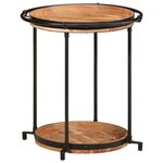 vidaXL Table d'appoint Ø55x60 cm bois massif d'acacia