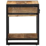 vidaXL Table d'appoint 40x40x50 cm bois massif de manguier brut