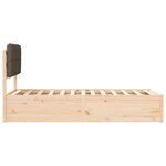 vidaXL Cadre de lit avec tête de lit rembourrée Taupe 90 x 190 cm