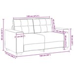 vidaXL Canapé causeuse gris clair 120 cm tissu