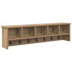 vidaXL Porte-manteau mural chêne artisanal 100 x 16 x 26 cm