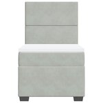 vidaXL Sommier à lattes de lit et matelas Gris clair 90x200 cm Velours