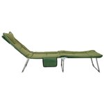 vidaXL Transat pliant avec coussin Vert foncé