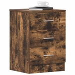 vidaXL Tables de chevet 2 Pièces Chêne fumé 38x35x56 cm Bois d'ingénierie