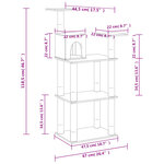 vidaXL Arbre à chat avec griffoirs en sisal gris foncé 118 5 cm