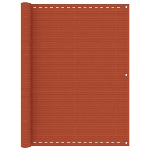 vidaXL Écran de balcon Orange 120x600 cm PEHD