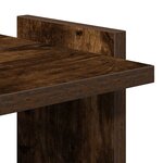 vidaXL Bibliothèque 3 niveaux chêne fumé 60x30x120cm bois d'ingénierie