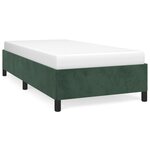 vidaXL Cadre de lit sans matelas vert foncé 100x200 cm velours