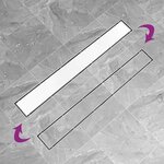 vidaXL Drain de douche avec couvercle 2 en 1 93x14 cm Acier inoxydable