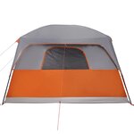 vidaXL Tente de cabine familiale 10 personnes gris orange imperméable