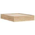 vidaXL Cadre de lit et tiroirs chêne sonoma 140x200 cm bois ingénierie