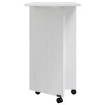 vidaXL Armoire roulante avec bureau MOSS blanc bois de pin solide