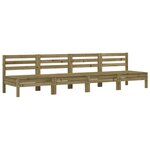 vidaXL Canapés de jardin sans accoudoirs 4 Pièces bois pin imprégné