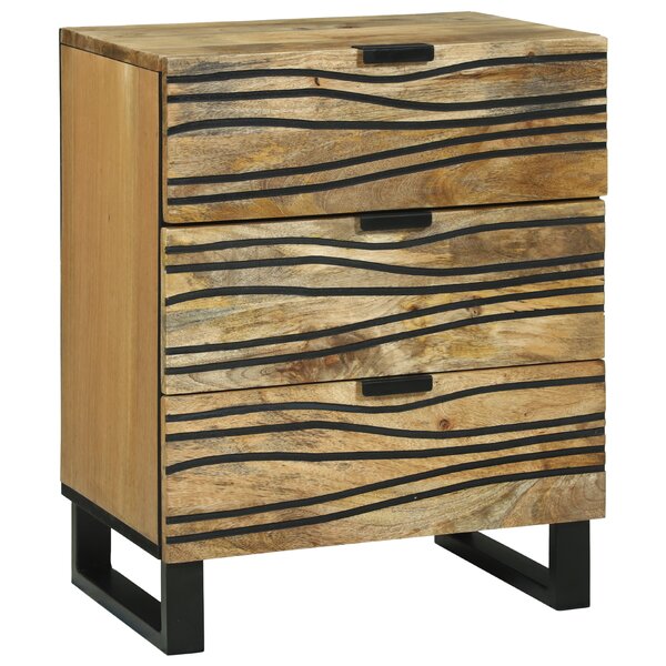 vidaXL Chevet - Dimensions : 50x33x60 cm en bois de manguier massif.