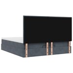 VidaXL Cadre de lit ottoman avec matelas gris foncé 160x200cm velours