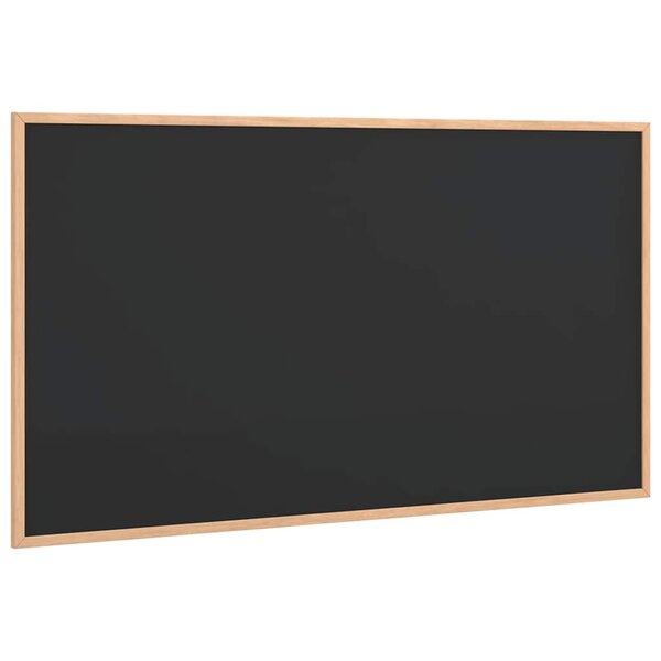 vidaXL Tableau noir avec cadre en bois de pin massif noir 100 x 55 cm