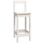 vidaXL Ensemble de bar 9 Pièces Blanc Bois de pin massif