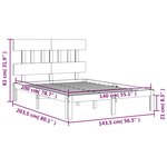 vidaXL Cadre de lit sans matelas 140x200 cm bois massif de pin