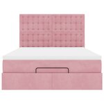 VidaXL Cadre de lit ottoman avec matelas rose 140x200 cm velours