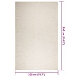 vidaXL Tapis ZIZUR crème 200x290 cm aspect de jute intérieur extérieur
