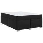 vidaXL Cadre de lit avec matelas Noir 140 x 200 cm tissu